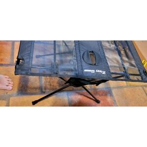 Zippy Goose Portable Folding Camping Table Black Mesh with Cup Holders & Case
